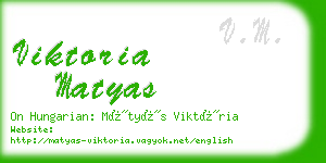 viktoria matyas business card